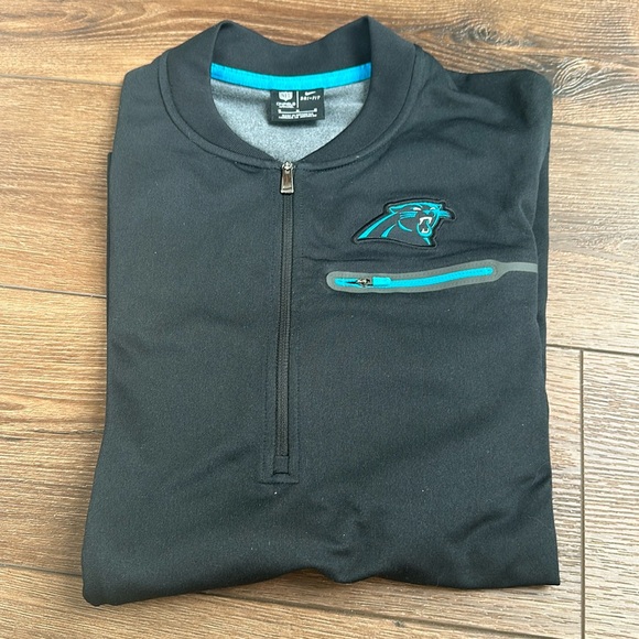 Nike Other - Nike dri-fit Carolina Panthers NFL half zip jacket. Size: medium. Worn once.